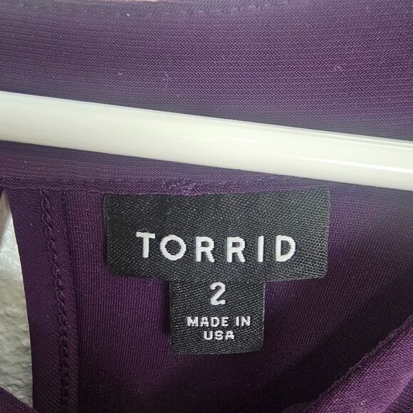 Torrid Tank Top High Neck Tank Top Sleeveless Blouse Women 2X Purple Casual Top - Picture 5 of 6